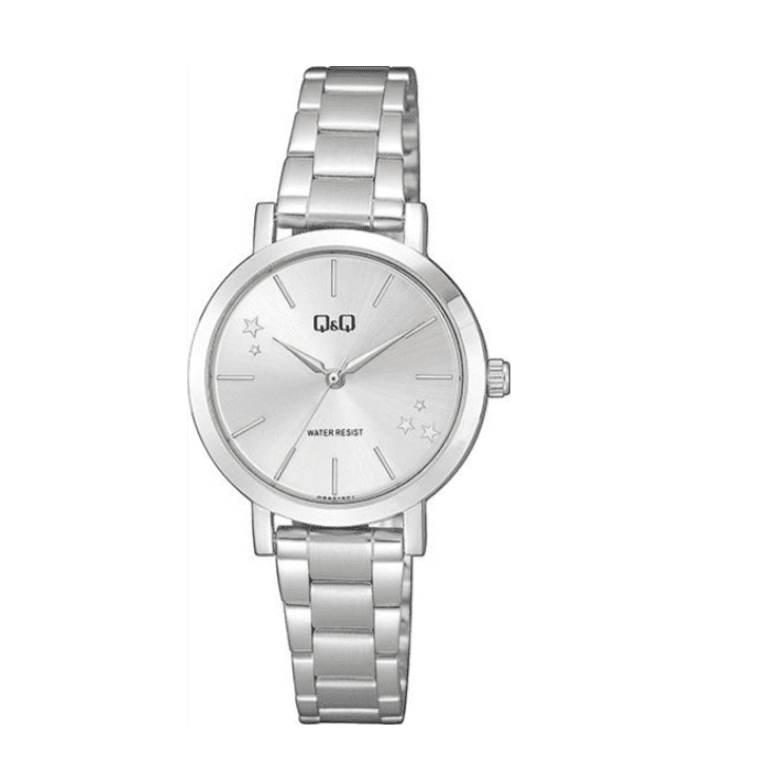 Γυναικείο ρολόι  με ασημί μεταλλικό μπρασελέ Q&Q Q893J201Y